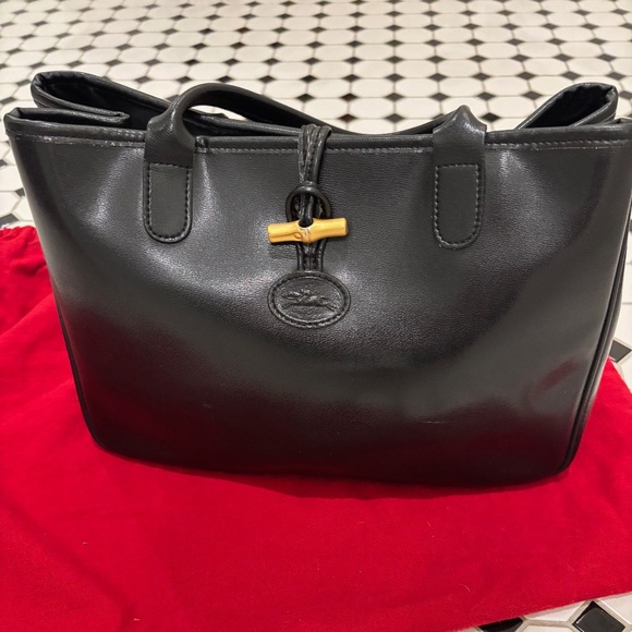 Longchamp Double Handle Roseau Leather Handbag - Picture 2 of 5